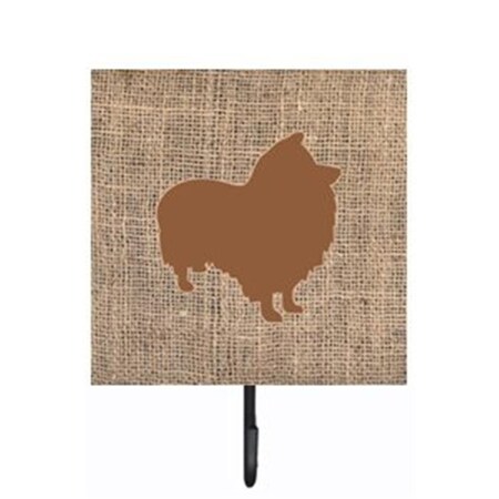 Carolines Treasures Sheltie Burlap and Brown Leash Or Key Holder BB1080-BL-BN-SH4